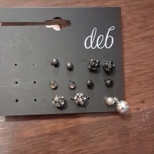 Deb Elegant Black and Silver Earring Collection